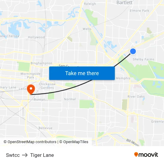 Swtcc to Tiger Lane map
