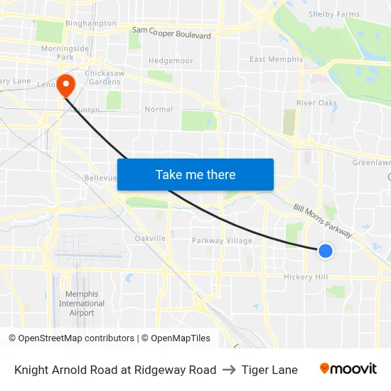 Knight Arnold Road at Ridgeway Road to Tiger Lane map