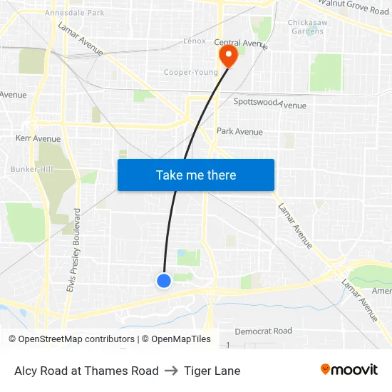 Alcy Road at Thames Road to Tiger Lane map