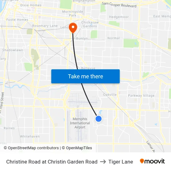 Christine Road at Christin Garden Road to Tiger Lane map