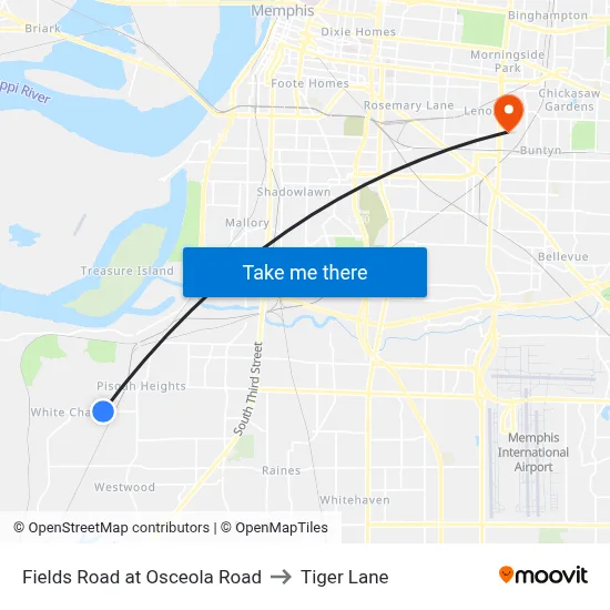 Fields Road at Osceola Road to Tiger Lane map