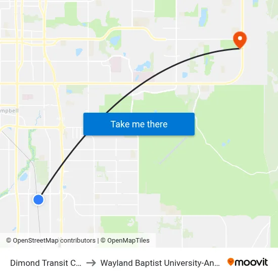 Dimond Transit Center to Wayland Baptist University-Anchorage map