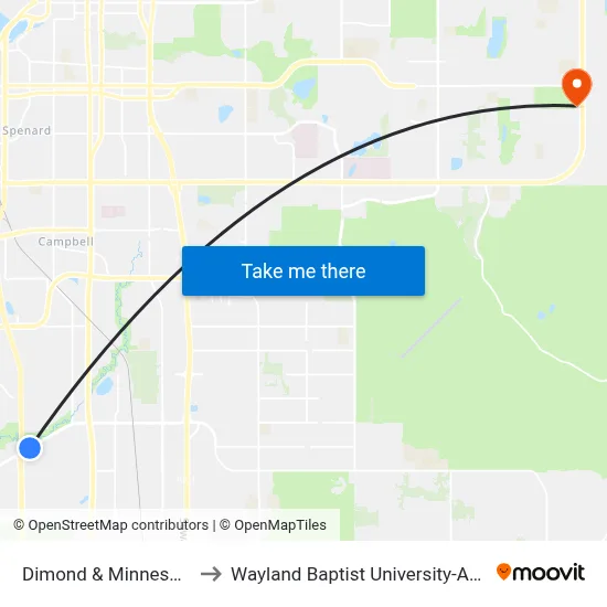 Dimond & Minnesota Ese to Wayland Baptist University-Anchorage map