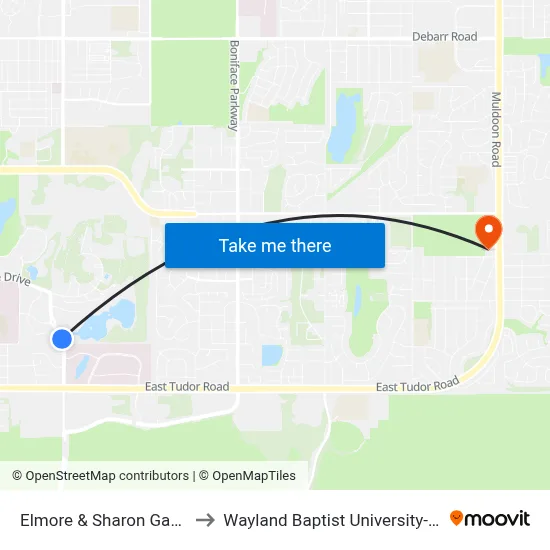 Elmore & Sharon Gagnon Sse to Wayland Baptist University-Anchorage map