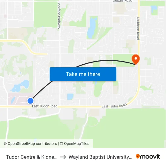 Tudor Centre & Kidney Ctr Ssw to Wayland Baptist University-Anchorage map