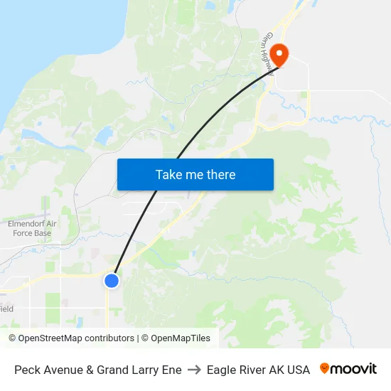 Peck Avenue & Grand Larry Ene to Eagle River AK USA map