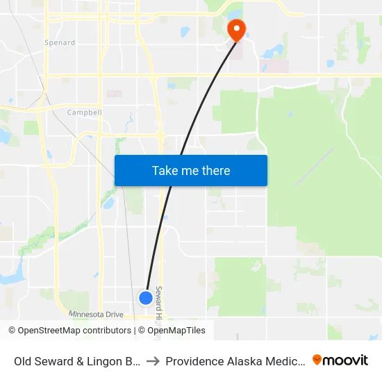 Old Seward & Lingon Berry Sse to Providence Alaska Medical Center map