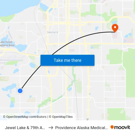 Jewel Lake & 79th Ave Sse to Providence Alaska Medical Center map