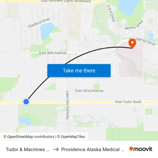 Tudor & Macinnes Wnw to Providence Alaska Medical Center map