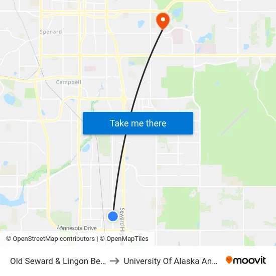 Old Seward & Lingon Berry Sse to University Of Alaska Anchorage map