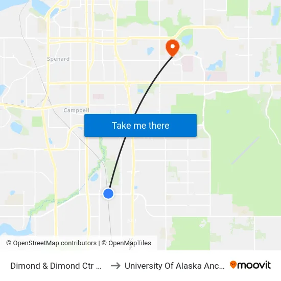 Dimond & Dimond Ctr Dr Wnw to University Of Alaska Anchorage map