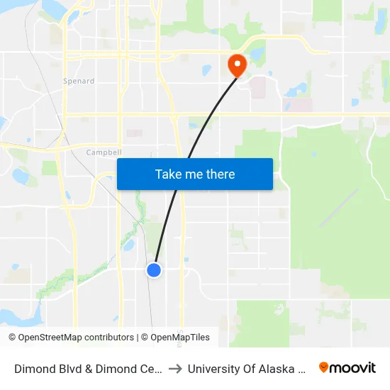 Dimond Blvd & Dimond Center Dr Ese to University Of Alaska Anchorage map