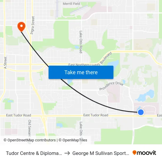 Tudor Centre & Diplomacy Ssw to George M Sullivan Sports Arena map