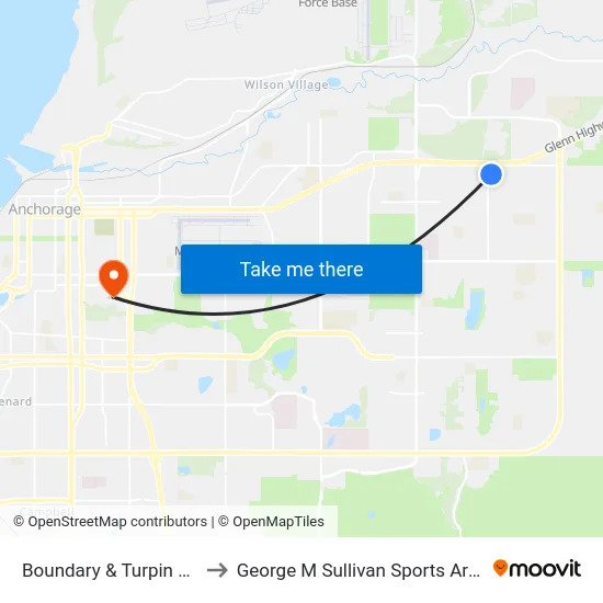 Boundary & Turpin Ese to George M Sullivan Sports Arena map