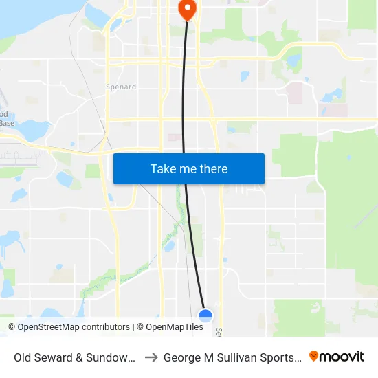 Old Seward & Sundown Nnw to George M Sullivan Sports Arena map