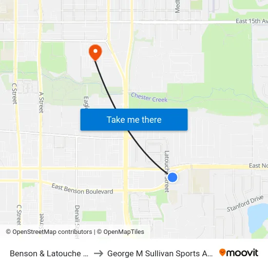 Benson & Latouche Ese to George M Sullivan Sports Arena map