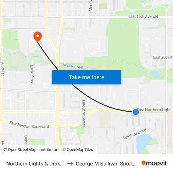 Northern Lights & Drake Wsw to George M Sullivan Sports Arena map