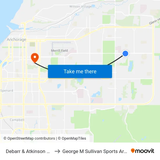 Debarr & Atkinson Ese to George M Sullivan Sports Arena map