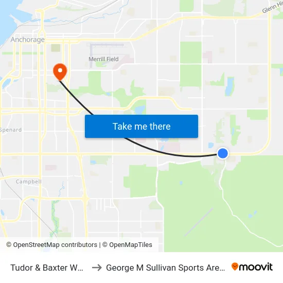 Tudor & Baxter Wnw to George M Sullivan Sports Arena map