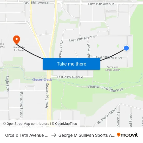 Orca & 19th Avenue Nnw to George M Sullivan Sports Arena map