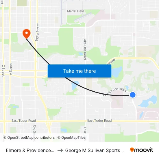Elmore & Providence Sse to George M Sullivan Sports Arena map