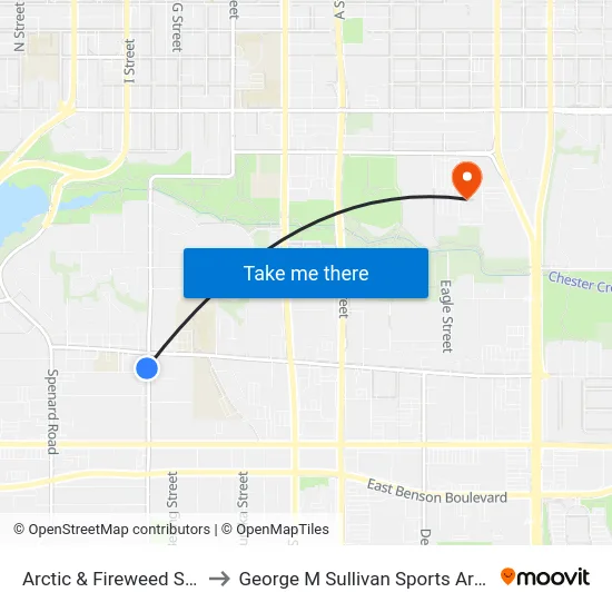Arctic & Fireweed Ssw to George M Sullivan Sports Arena map