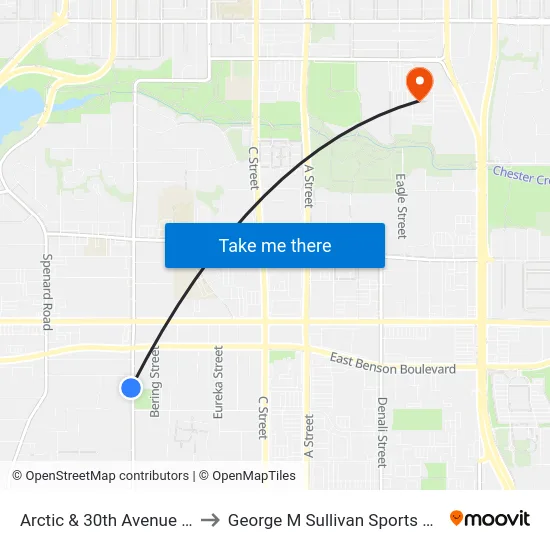 Arctic & 30th Avenue Ssw to George M Sullivan Sports Arena map