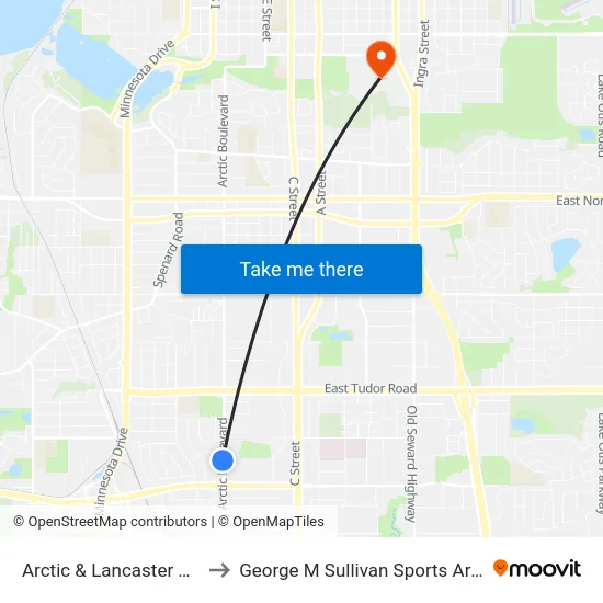 Arctic & Lancaster Ssw to George M Sullivan Sports Arena map