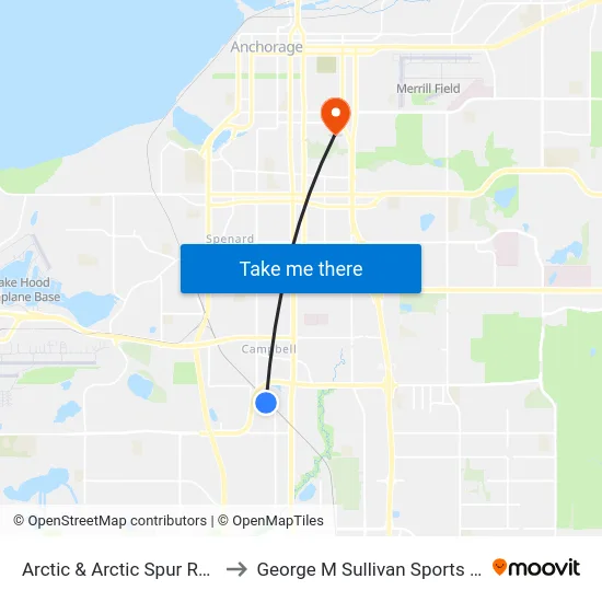 Arctic & Arctic Spur Rd Ssw to George M Sullivan Sports Arena map