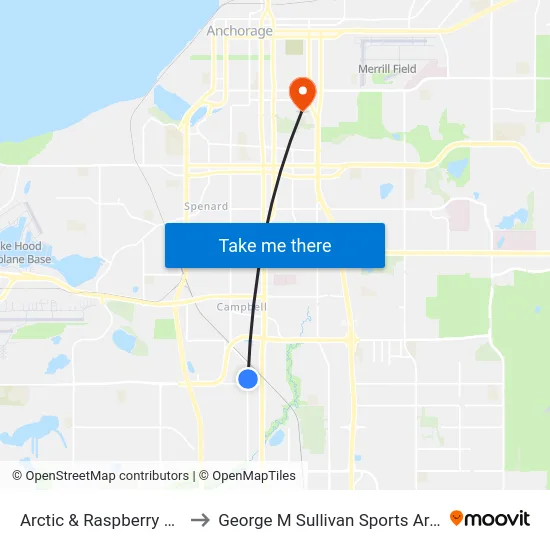 Arctic & Raspberry Nne to George M Sullivan Sports Arena map