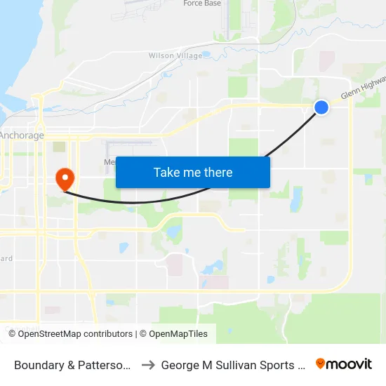 Boundary & Patterson Ese to George M Sullivan Sports Arena map