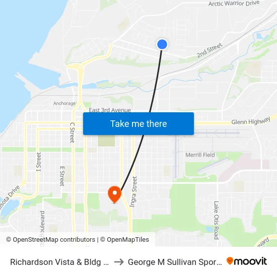 Richardson Vista & Bldg 14 South to George M Sullivan Sports Arena map