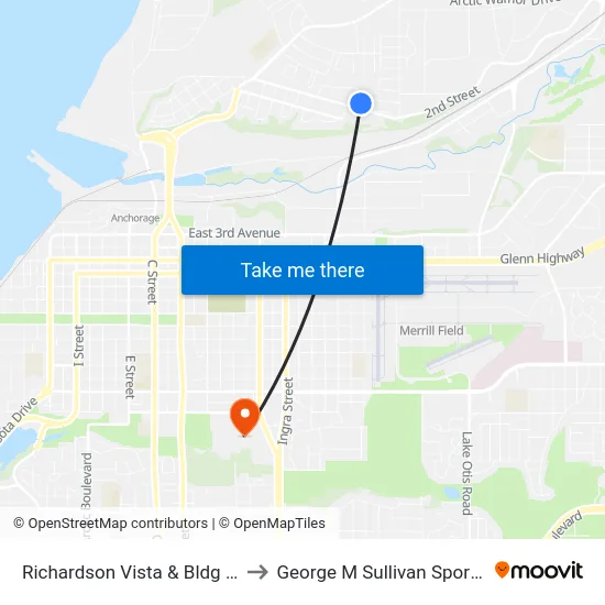 Richardson Vista & Bldg 12 West to George M Sullivan Sports Arena map