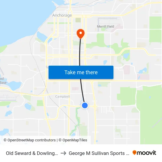 Old Seward & Dowling Nnw to George M Sullivan Sports Arena map