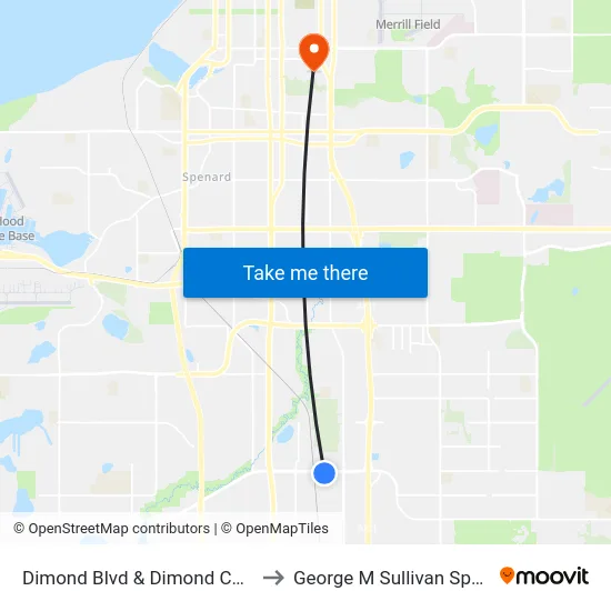 Dimond Blvd & Dimond Center Dr Ese to George M Sullivan Sports Arena map