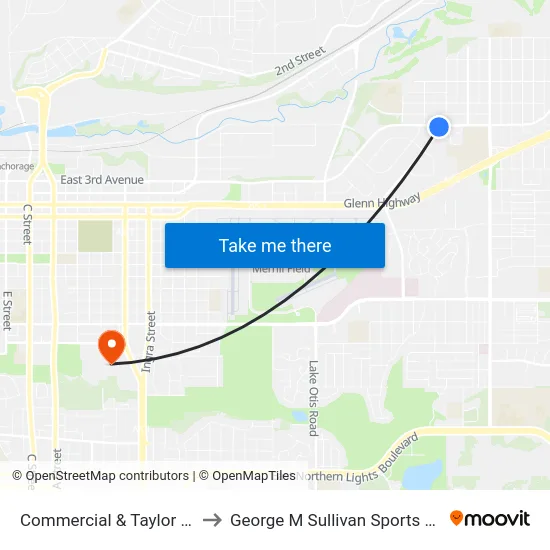 Commercial & Taylor Wsw to George M Sullivan Sports Arena map