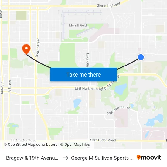 Bragaw & 19th Avenue Ssw to George M Sullivan Sports Arena map