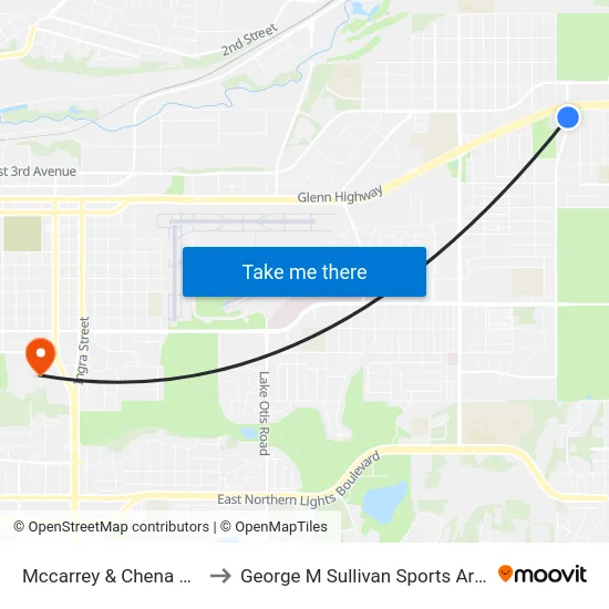 Mccarrey & Chena Nne to George M Sullivan Sports Arena map