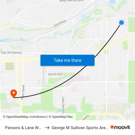 Parsons & Lane Wnw to George M Sullivan Sports Arena map