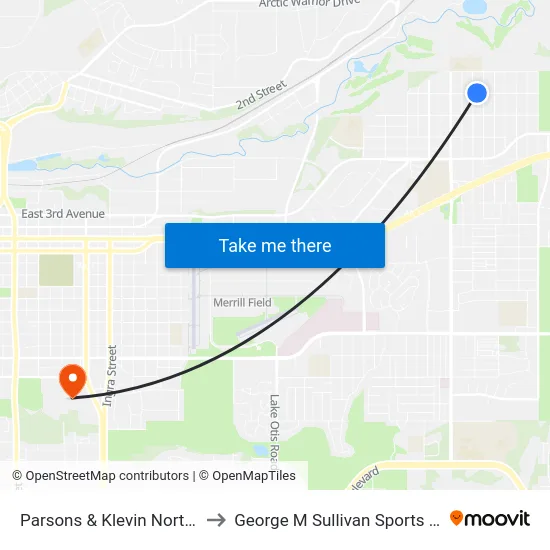 Parsons & Klevin North Ene to George M Sullivan Sports Arena map