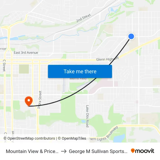 Mountain View & Price Wnw to George M Sullivan Sports Arena map
