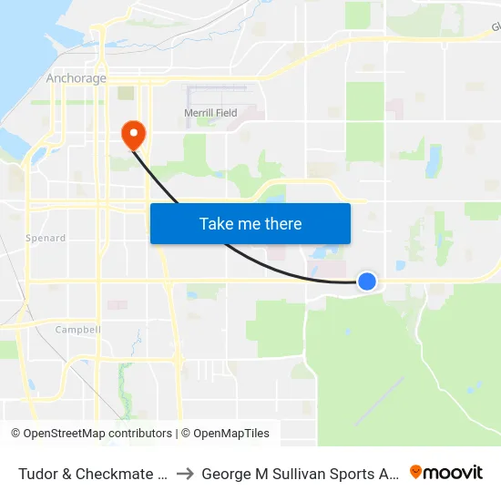 Tudor & Checkmate Ese to George M Sullivan Sports Arena map