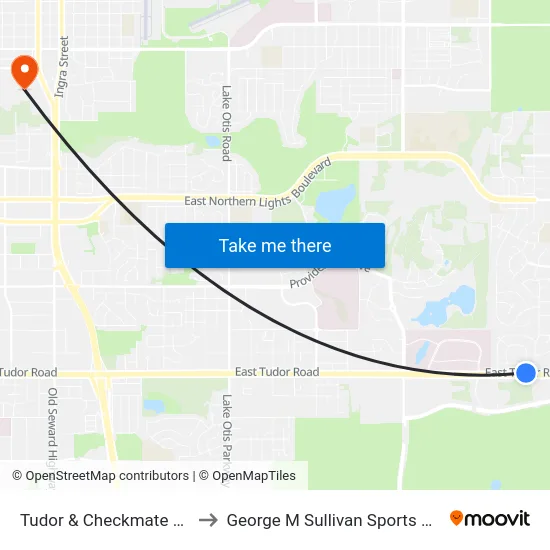 Tudor & Checkmate Wnw to George M Sullivan Sports Arena map