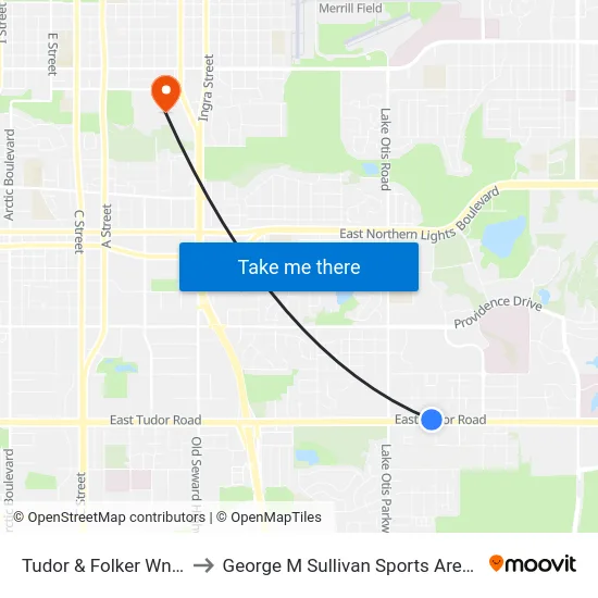 Tudor & Folker Wnw to George M Sullivan Sports Arena map