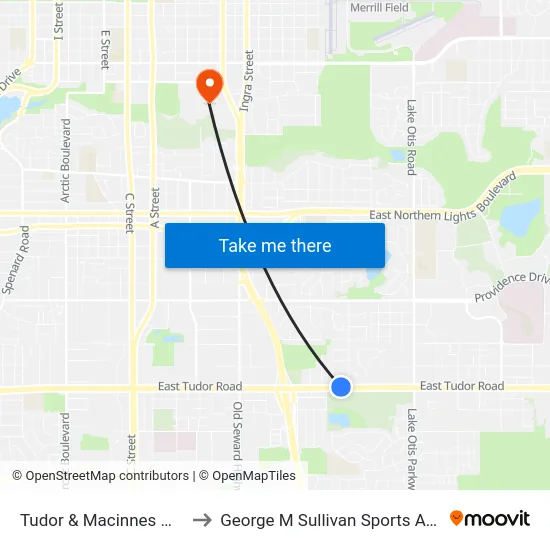 Tudor & Macinnes Wnw to George M Sullivan Sports Arena map