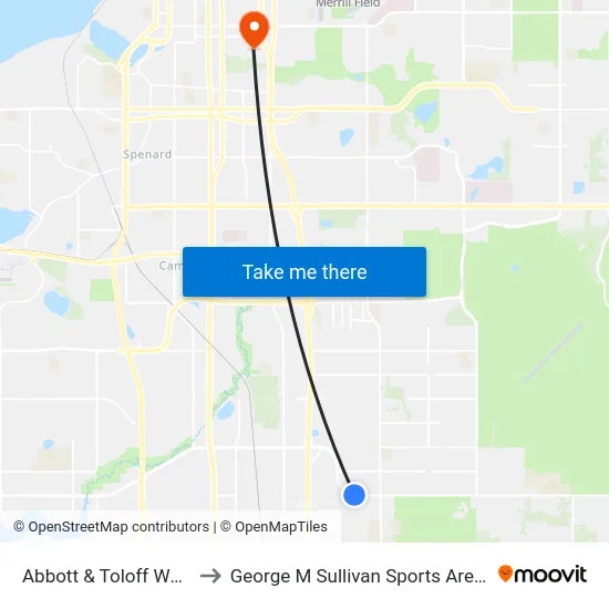 Abbott & Toloff Wnw to George M Sullivan Sports Arena map