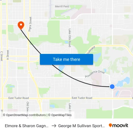 Elmore & Sharon Gagnon Sse to George M Sullivan Sports Arena map