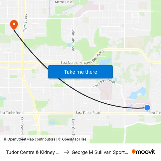 Tudor Centre & Kidney Ctr Ssw to George M Sullivan Sports Arena map