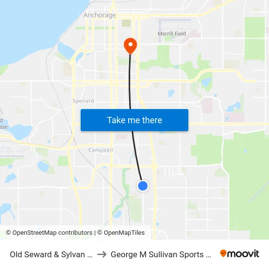 Old Seward & Sylvan Ssw to George M Sullivan Sports Arena map
