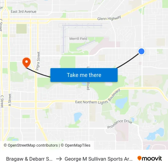 Bragaw & Debarr Ssw to George M Sullivan Sports Arena map